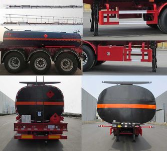 Jining Hongtai brand automobiles NHT9405GRY Flammable liquid tank transport semi-trailer