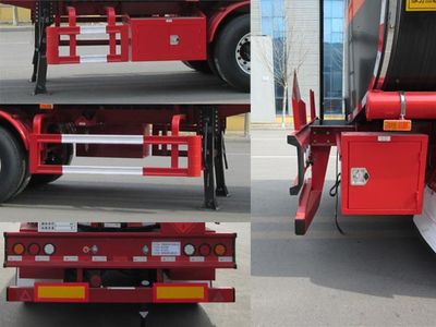 Jining Hongtai brand automobiles NHT9405GRY Flammable liquid tank transport semi-trailer