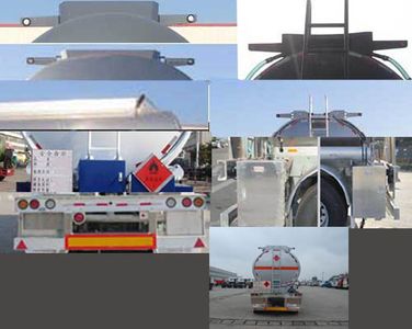 Tonghua  THT9290GRYD Aluminum alloy flammable liquid tank transport semi-trailer